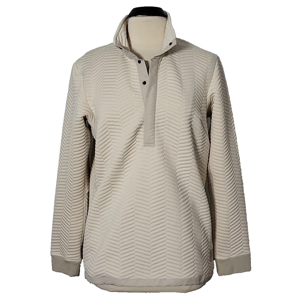 HELLY HANSEN Womens Lillo Snap Pullover Sweatshirt/Sweater Oatmeal Color NWT XL